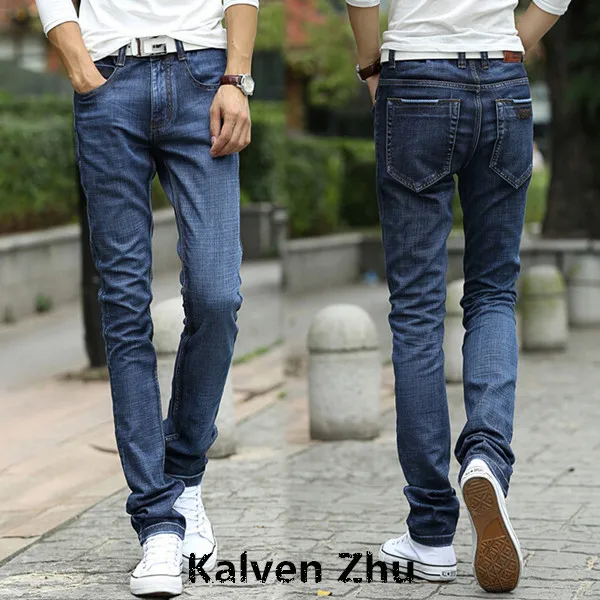 Plus Size 28~38 Dark Blue Color 2015 New Regular Old Men Jeans Cotton ...