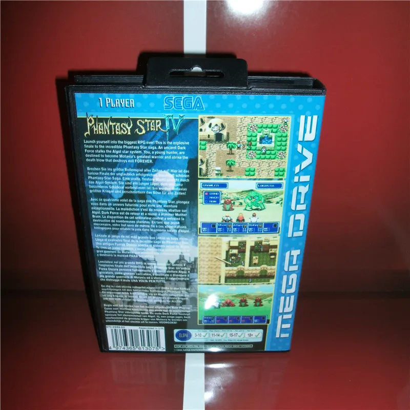 Phantasy Star 4 EU чехол с коробкой и руководством для sega Megadrive Genesis игровая консоль 16 бит MD карта