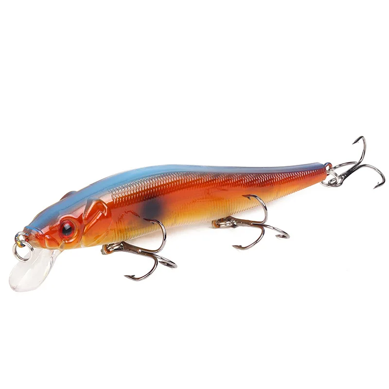 Fishing Lure Minnow Hard Bait 12cm/15g Plastic 3D Eyes Artificial Bionic Fishing Bait Hook Fish Bait Fishing Tackle jooyoo