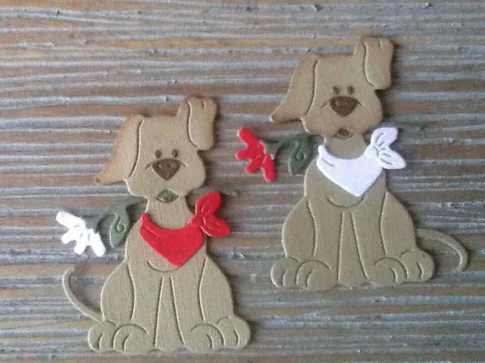

Swovo Cute puppy with flowers Dog Metal Cutting Dies DIY Etched Dies Craft Paper Card Making Scrapbooking Embossing Die 2019 New