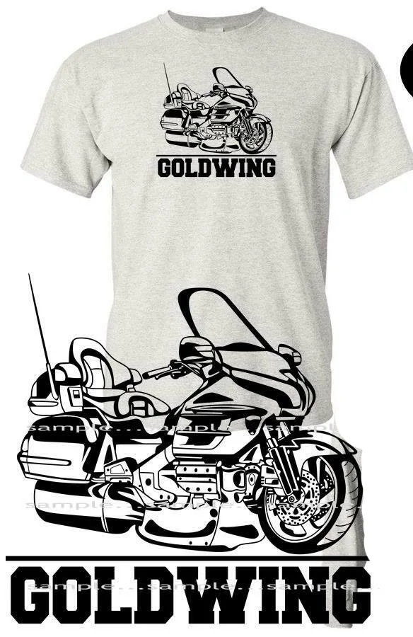 Hon Goldwing Classic Touring Motorcycle Biker Graphic Art Sketch T Shirt 2019 New Arrival Men'S Fashion Funny Tees Print | Мужская