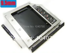 Free Shipping SATA to SATA HDD Hard Driver Disk Adapter for 9.5mm Universal CD / DVD-ROM Optibay Aluminum alloy disk bracket