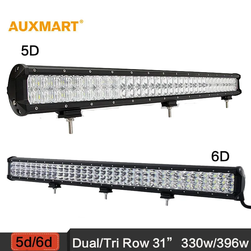 

Auxmart 31" dual/tri row LED Work light bar 330w 396w combo beam auto led bar for Offroad trailer truck 4x4 SUV ATV pickup wagon