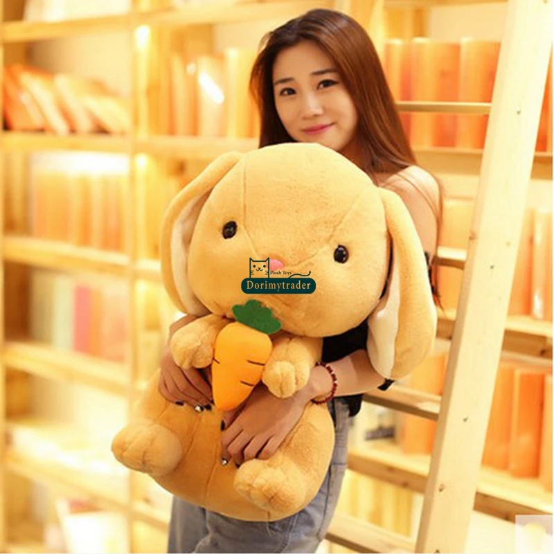 Dorimytrader Lovely 70cm Giant Soft Cartoon Bunny Stuffed Toy Pop Plush Anime Rabbit Doll Pillow Girl Gift 28inches DY61602 (2)