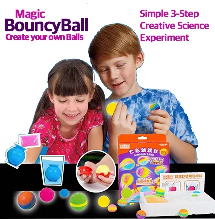 

Bouncing Ball DIY Magic Antistress Balls Glow In Dark Science Experiment Lighting Educational Toys For Children Kids Gifts Craft