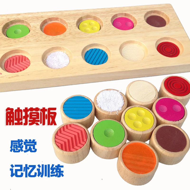 

Memory Touch Turnover Children Intelligence Rubber Wooden Toy Baby Color Recognition Early Teaching Instruction toy