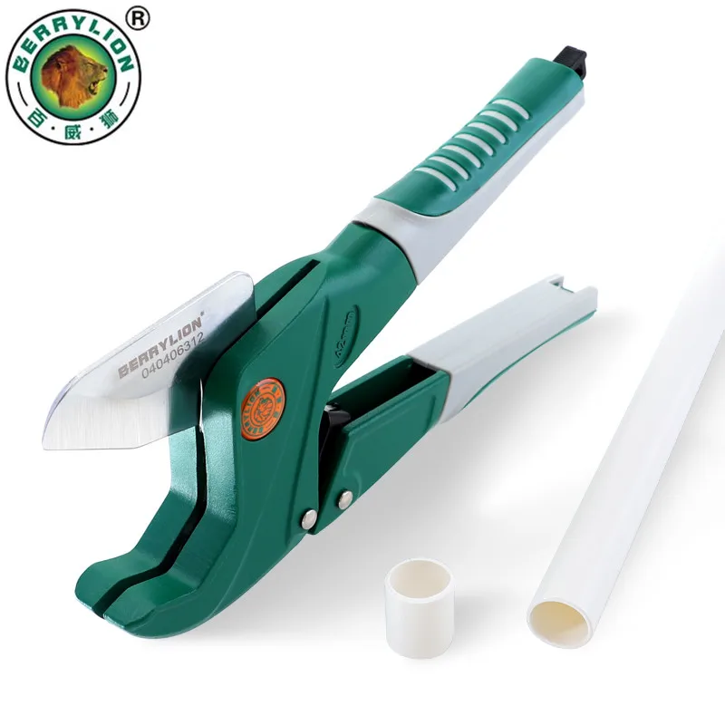 BERRYLION Semi-automatic Plastic Pipe Cutter Aluminum Alloy Body 42mm PVC/PU/PP/PE Hose Water Tube Scissors Ratchet Multi Tools |