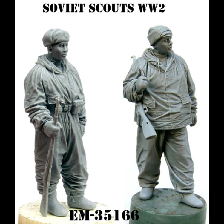 1/35 полимерная фигурка Солдат модель советских бойскаутов 2 шт