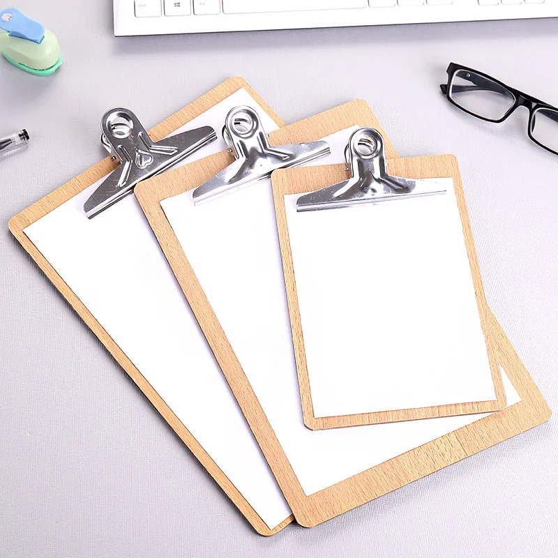 

Wooden Clipboard A4 Wood Writing Pad Document File Folder A4 16K 32K