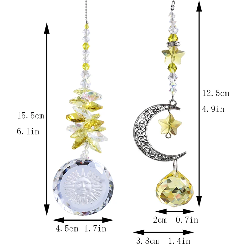 H& D хрустальный шар, звезда, солнце, луна, прилагается, Солнцезащитный Ловец, радуга, производитель, на окно, висящий, Хрустальный, Солнцезащитный Ловец, орнамент, домашний, Свадебный декор