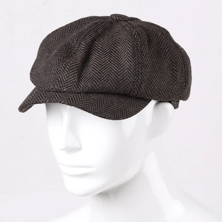 Зимняя мужская повседневная текстурированная шерстяная шапка Sbeira, Мужская кепка в европейском стиле, брендовая модная Осенняя шапка C147
