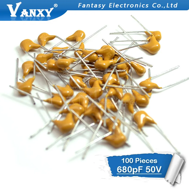 

100PCS 680PF 5% 5.08MM 681 50V 680P MLCC multilayer monolithic ceramic capacitor 0805