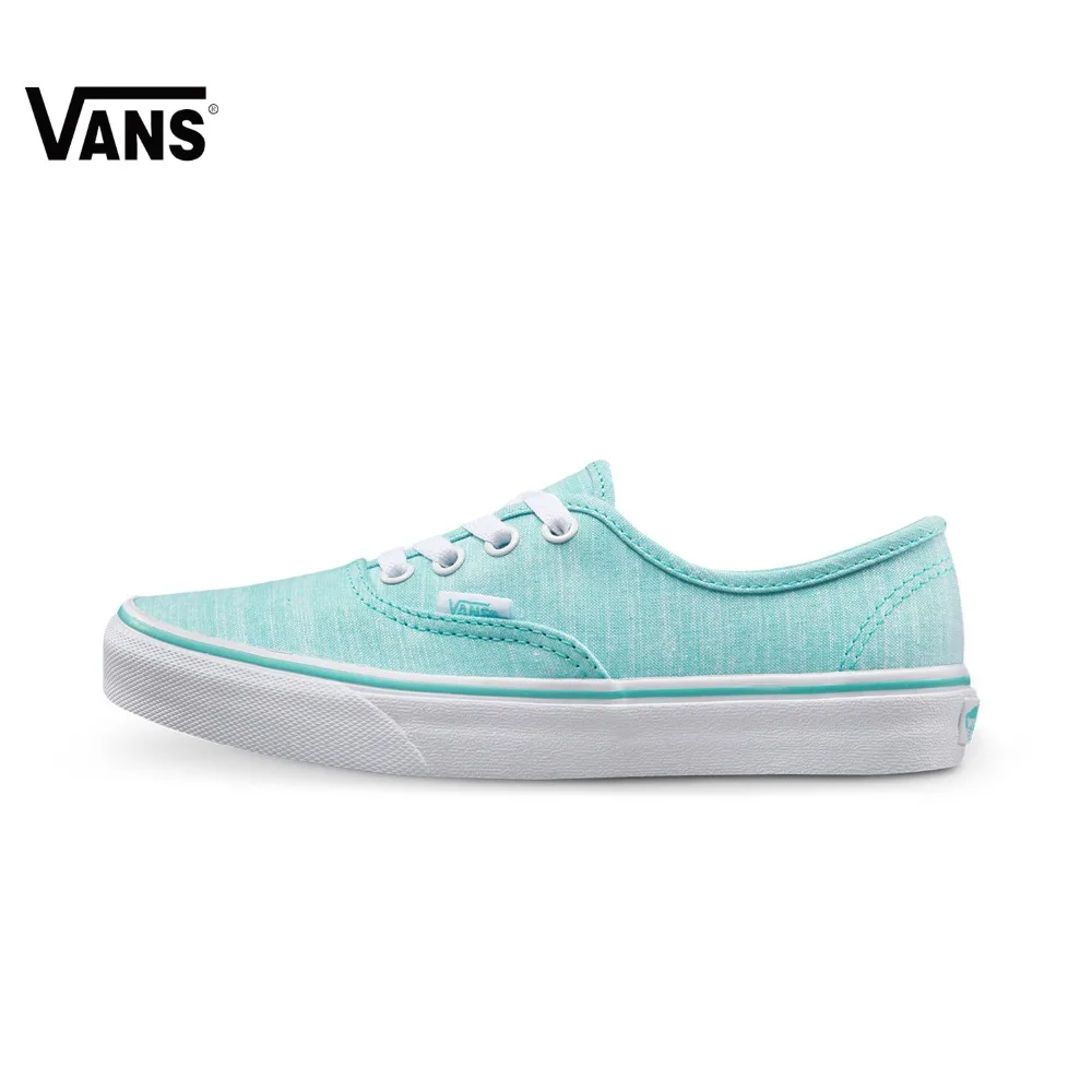 Original New Arrival Vans Authentic Blue Color Low-Top Women's Skateboarding Shoes Sport Outdoor Sneakers Comfortable