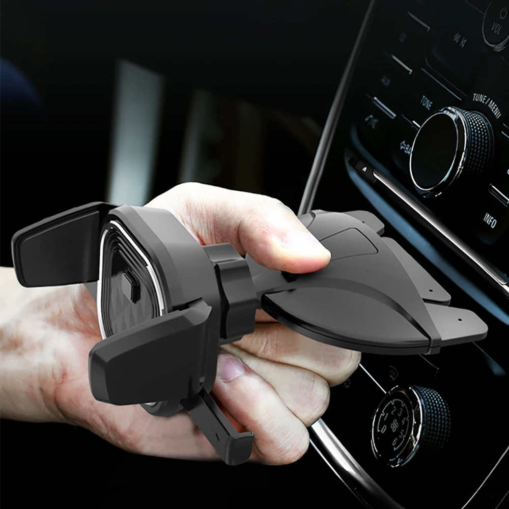 CD Slot Car Phone Holder 360 Degree Rotation CD Player Slot Stand Mount