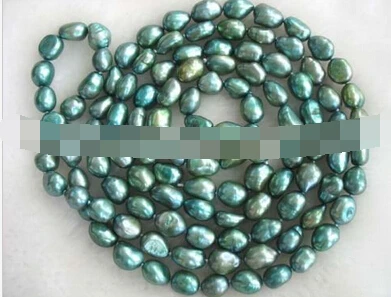 

huij 003238 freshwater pearl green baroque necklace 45