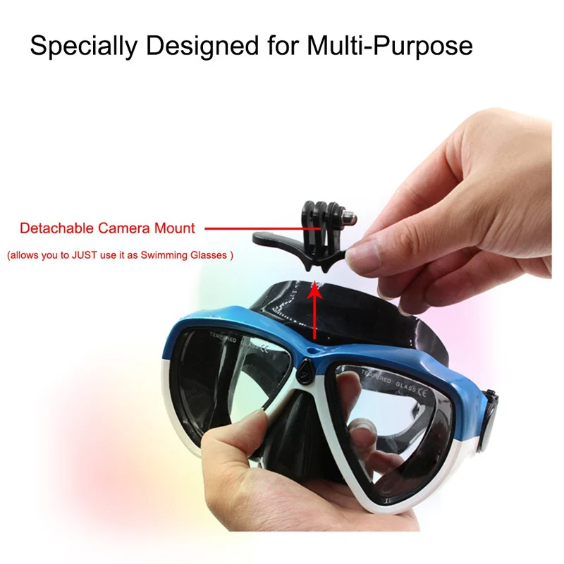 3 Colors Diving Mask Underwater Diving Glasses Anti-fog Adult Swimming Glasses with Detachable Mount For GoPro Xiaomi Yi1 Camera (9)
