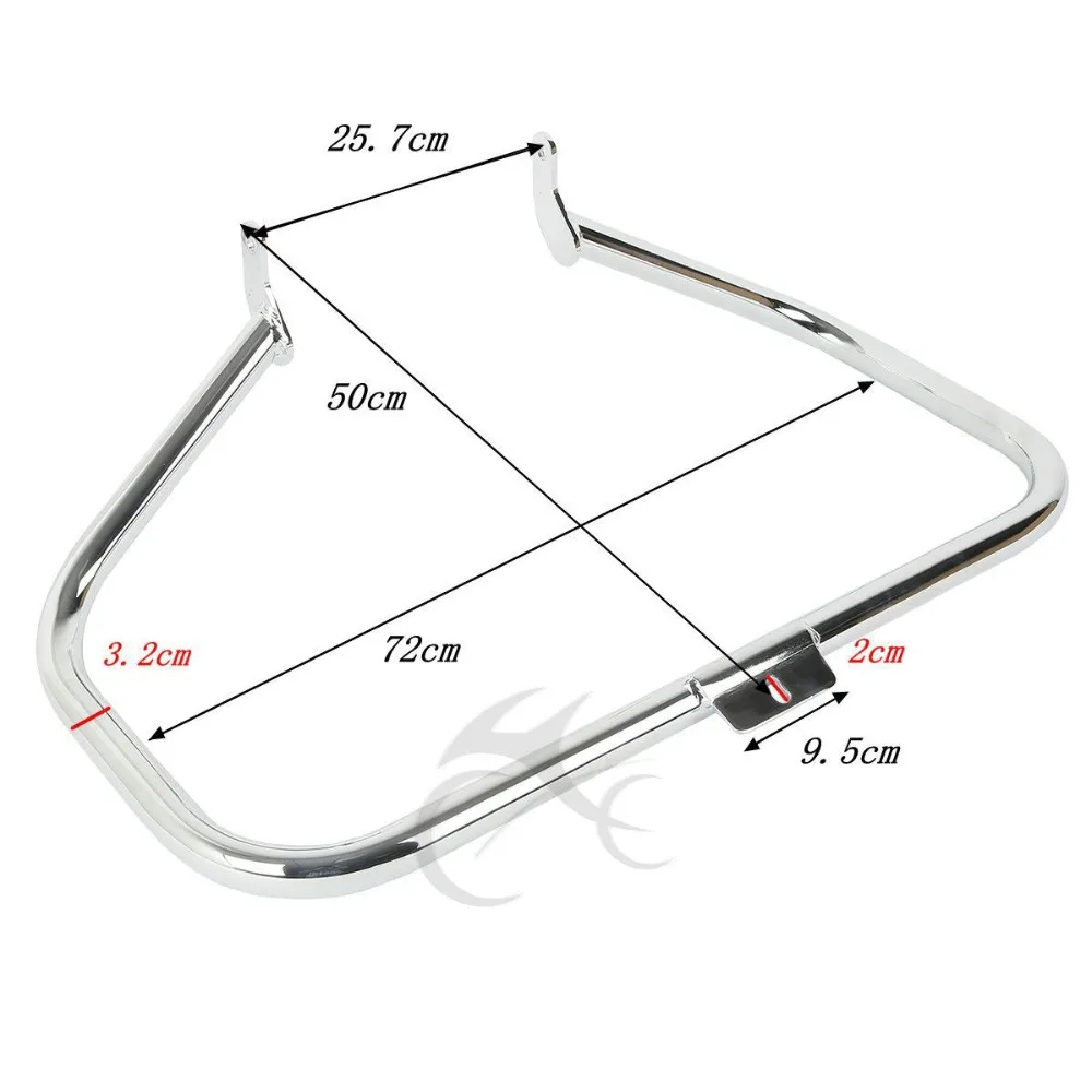Хромированная защита двигателя Highway Crash Bar для Harley Heritage Softail Fat Boy Lo FLSTFB 00-17
