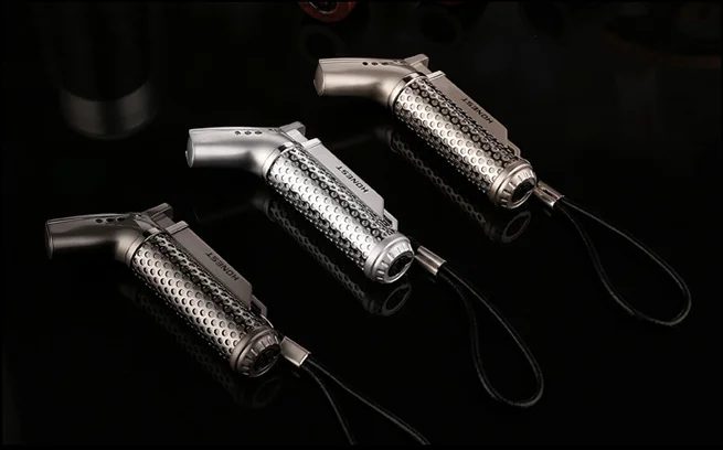  Outdoor Mini Spray Gun Jet Butane Torch Turbo Lighter 1300C Inflatble Gas Stainless Steel Military 