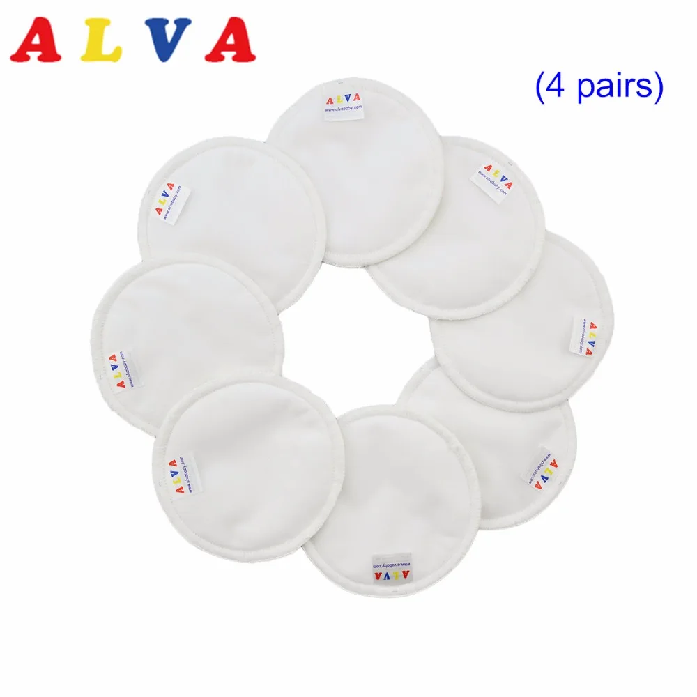 

8pcs Alvababy Reusable Bamboo Breast Pad Nursing Pads For Mum Washable Reusable PUL Feeding Pad Bamboo Reusable Breast Pads