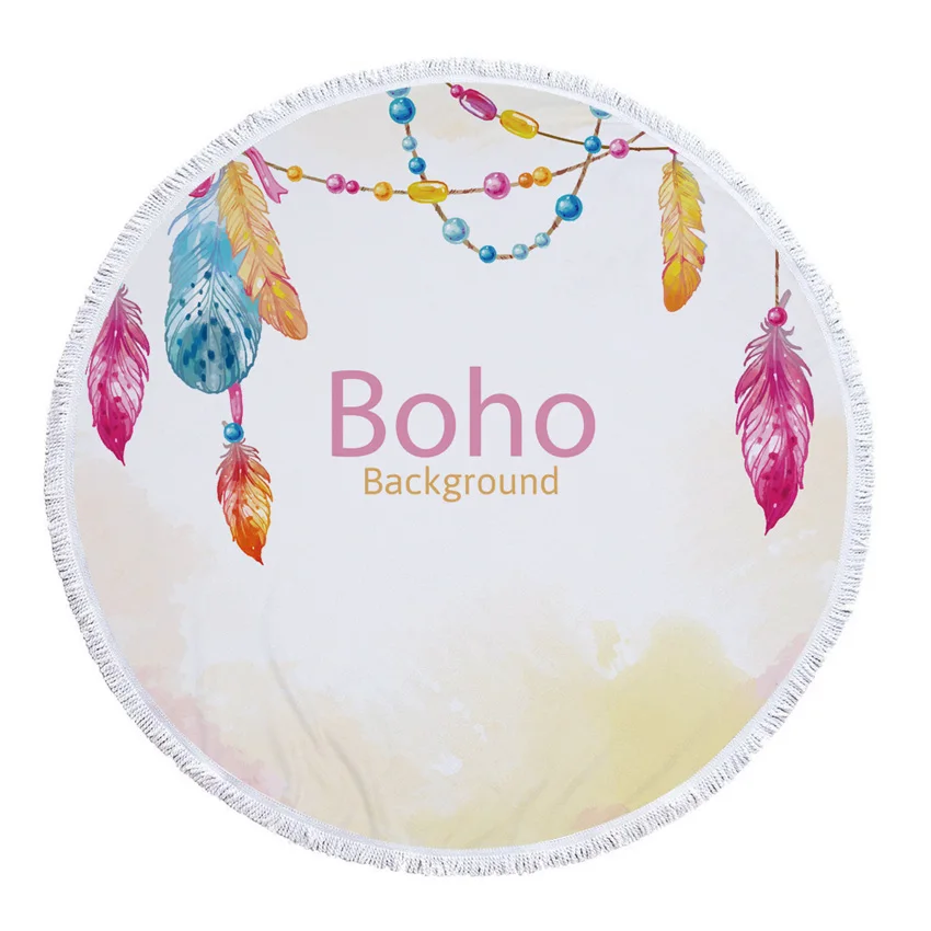 Pattern 2 Boho Dreamcatcher микрофибра круглое пляжное полотенце Толстая душевая банное полотенце s Лето плавательный круглый коврик полотенце s 550 г с кисточками - Цвет: Pattern 2