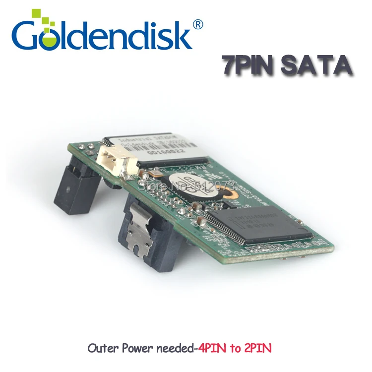 Goldendisk 7PIN SATA DOM 4 ГБ диск на модуле 2 Гб до 64 Гб нет необходимости Powercable eSATA DOM SSD твердотельный SATA диск внутренний