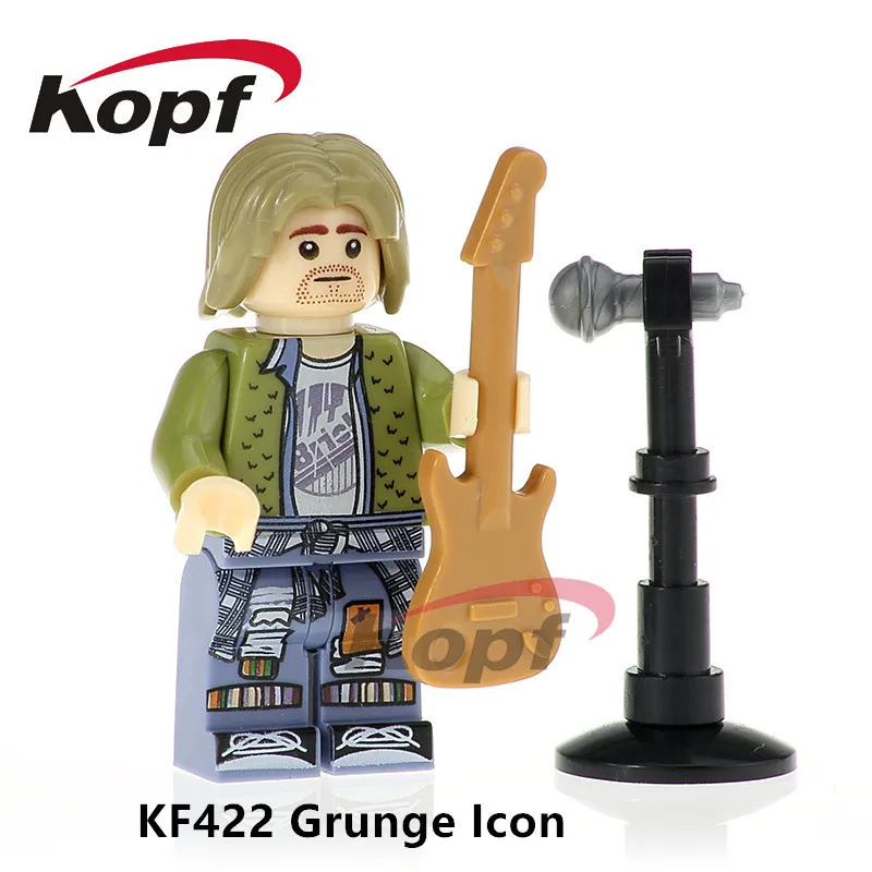 

Building Blocks Single Sale Grunge Icon Super Heroes Donald John Trump Elvis Aron Presley Bricks Children Gift Toys Model KF422