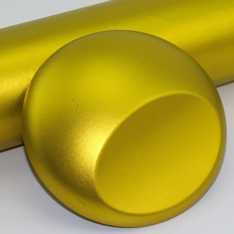 

2pcs 50*150cm Gold Color Car Body Film Frosted Matte Vinyl Wrap Metal Brushed Wrapping Interior Stickers for Laptop Bike Auto