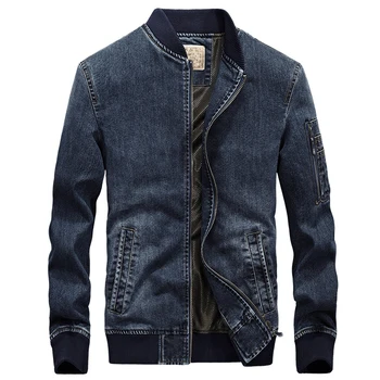 

Brand denim jacket men streetwear fashion style AFS JEEP jaqueta masculina bomber baseballs male jeans jacket men plus size 4XL