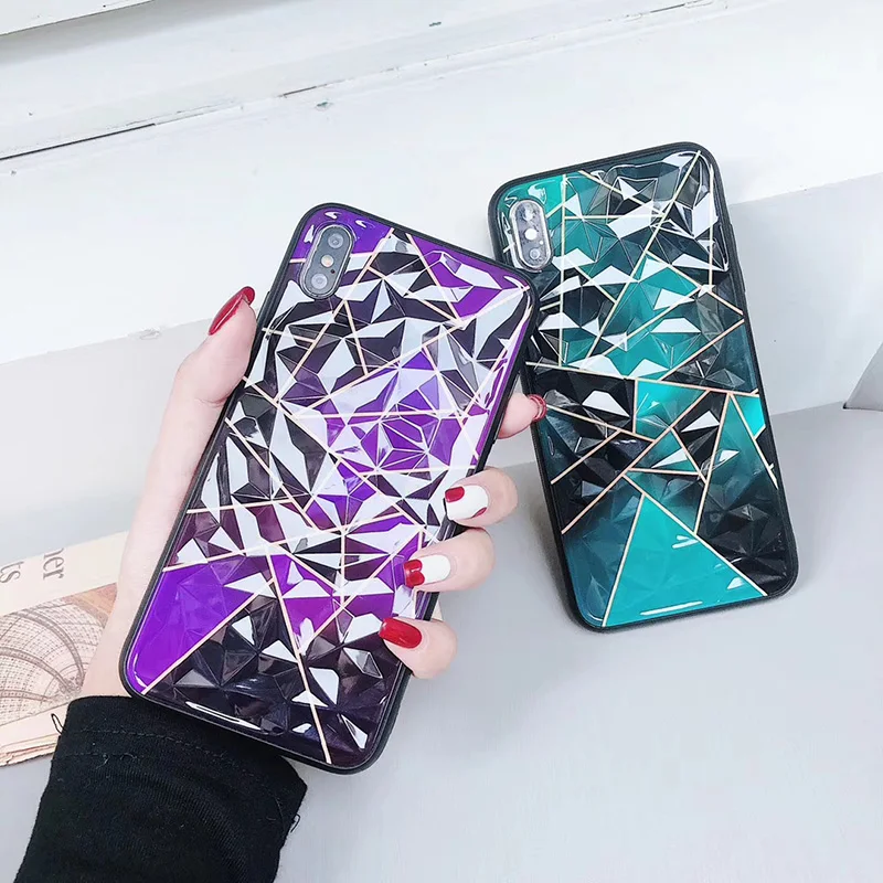 3D чехол с алмазным узором для huawei P20 lite/p20 pro mate 20 геометрический треугольный Nova 3/3i/4