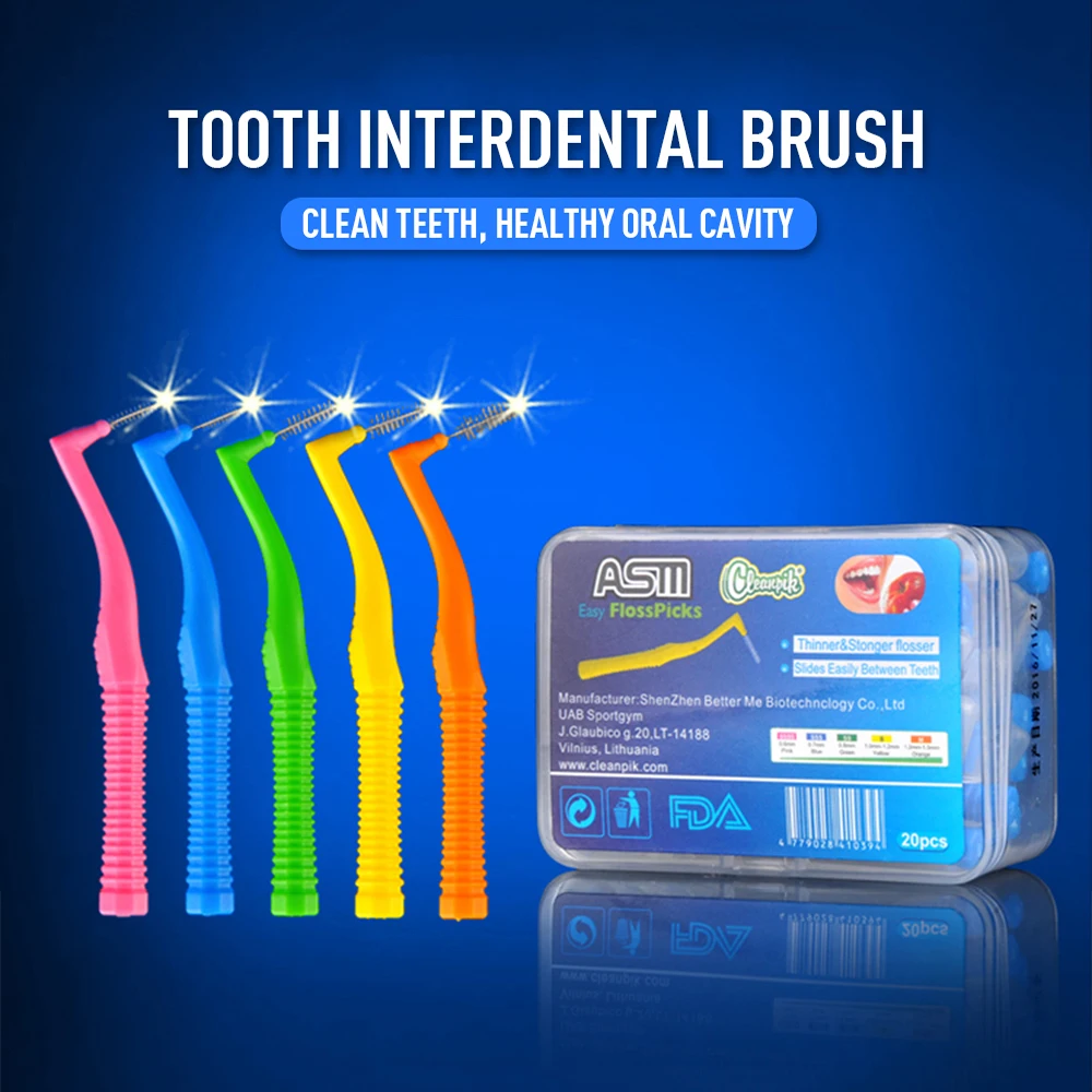 

Y&W&F Wholesale 20pcs/Box High Quality Inter Dental Brushes Toothpick Between Teeth-Braces Tooth Brush Cleaner for Teeth Care