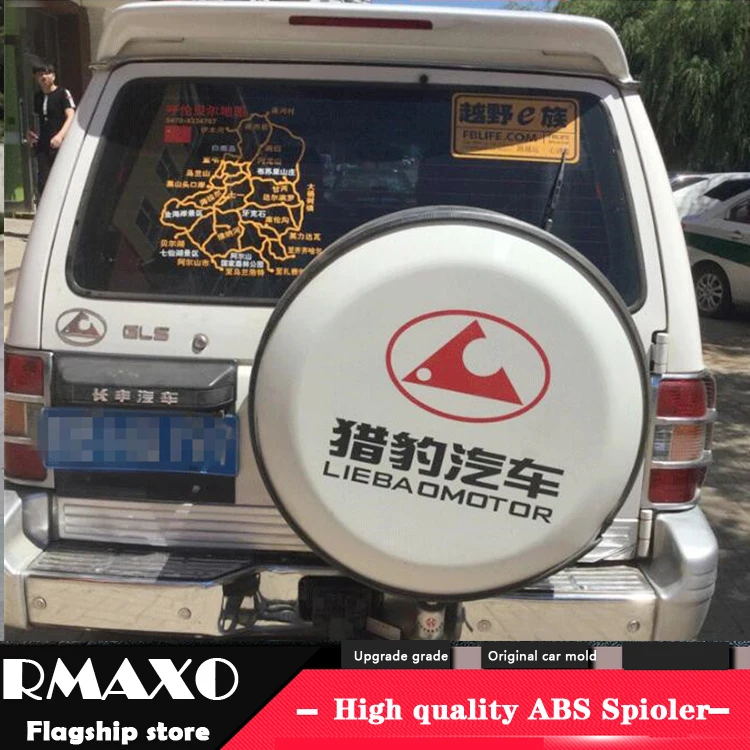 

For Mitsubishi pajero V33 sport Spoiler 2003-2008 High Quality ABS Material Car Rear Wing Primer Color Rear Spoiler