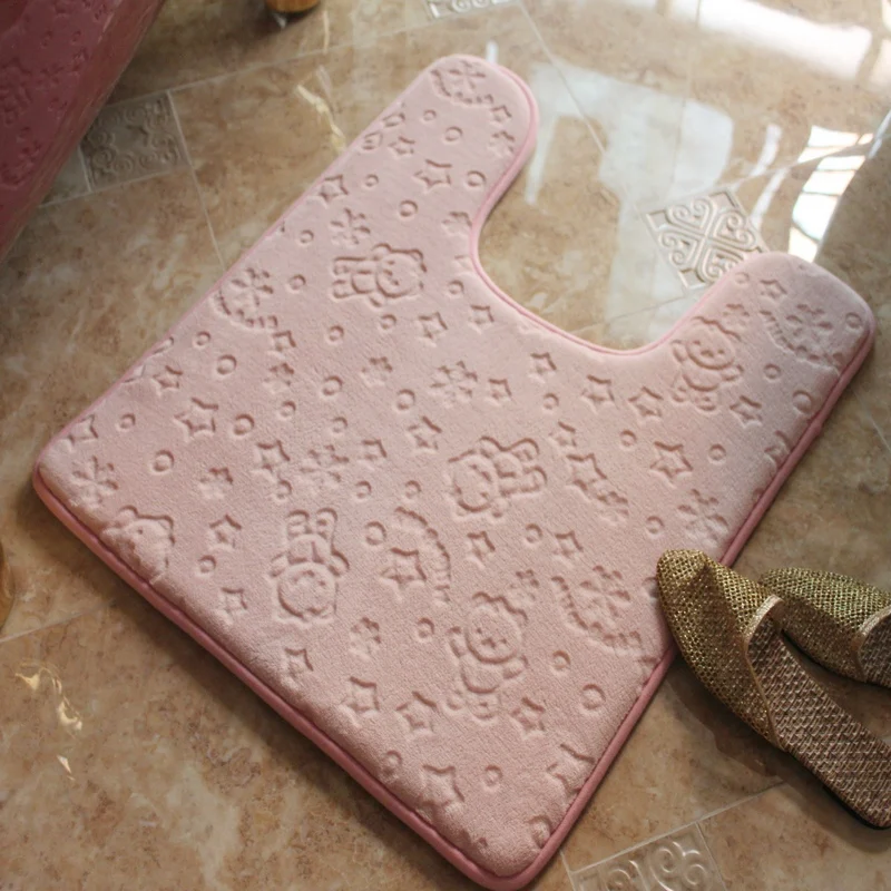 Пушистый Ковер для домашнего декора коврик ванной комнаты ковер U-образные