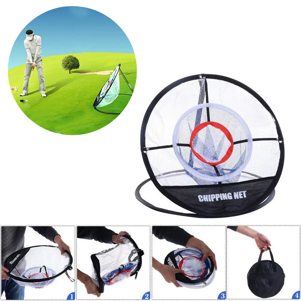 

New Portable 20" Golf Training Aid Practice Chipping Net Hitting Cages Basket