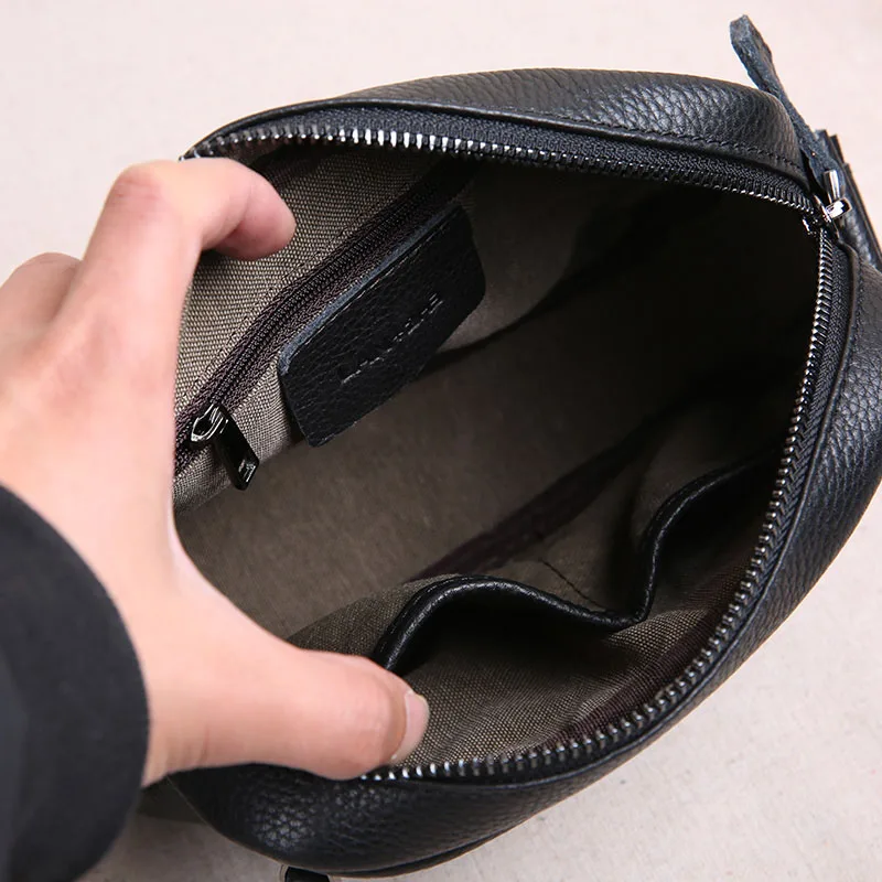 AETOO Original mini leather men's bag top layer leather men's small bag casual youth shoulder bag Messenger bag tide