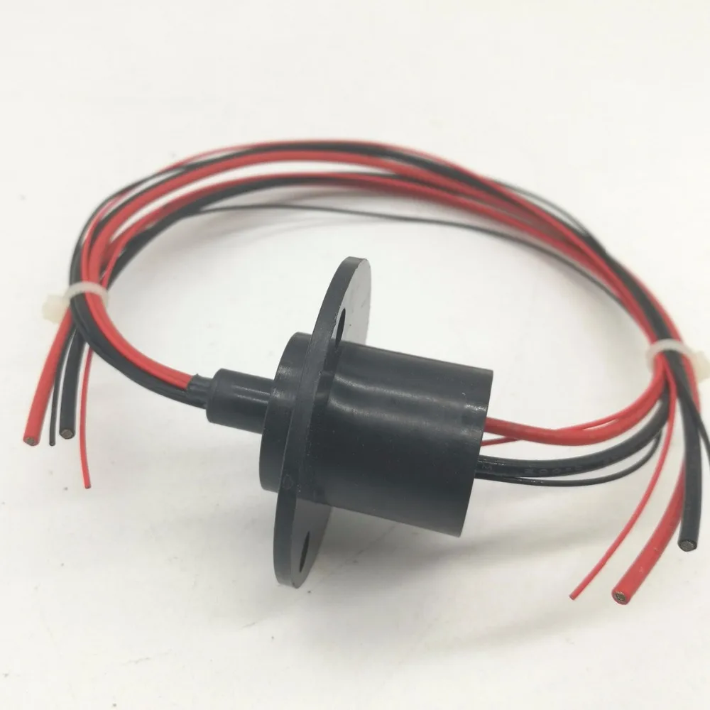 

Capsule slip ring connector with flange OD22MM. 2s signal 2p power miniature slip ring rotary collector