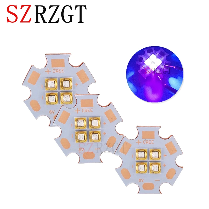 5pcs 10W 3535 4LEDs UV Ultraviolet 380nm 395nm High Power LED Emitter Chip Diode 3V 7V 12V 120 degree | Лампы и освещение