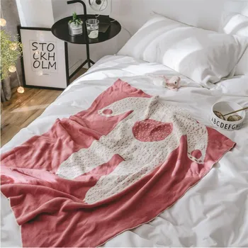 

Blanket For Bed Children Kids Cotton Soft Orange Cartoon Modern Fashion Pure Colour Rimq Smooth White warm Convenient XHS2008