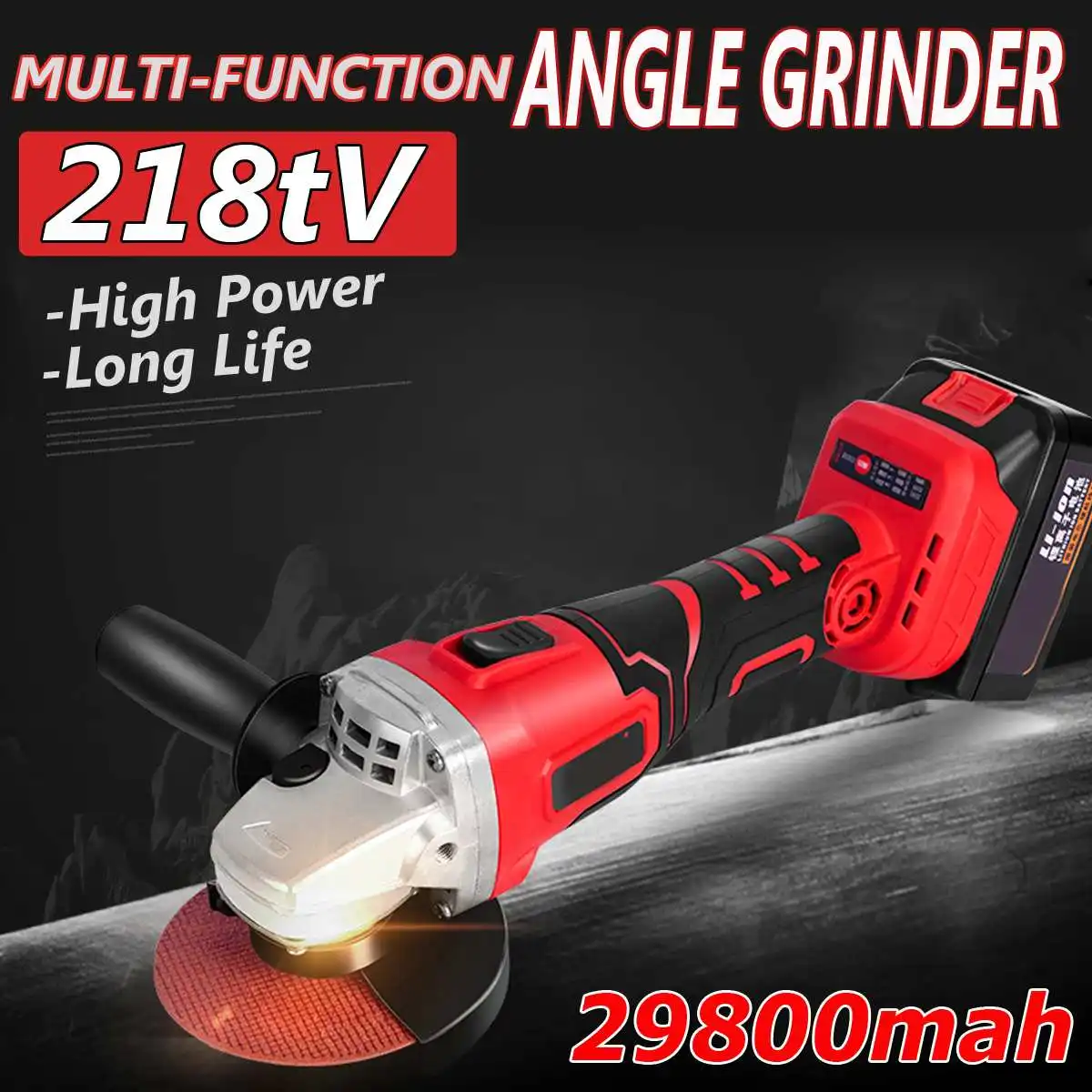 

Lithium-Ion Angle Grinder Rechargeable Polishing Grinding Machine 800W 3000mAh Electric Grinder Power Tools for Metal Wood Stone