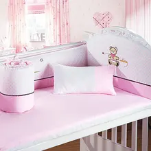 Промо-акция! 4 шт. детские кроватки Набор для новорожденных в мультипликационном стиле детская кроватка, 120*60/120*70 см