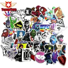 New 50 Pcs Cool Repeat PVC Waterproof Fun Sticker font b Toys b font The Luggage