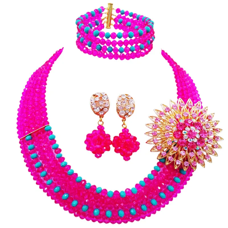 Fuchsia Pink Aqua Blue