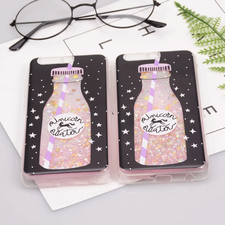 Reaoom for Huawei Honor 9 Case Glitter Dynamic Liquid Colorful Star Quicksand Cute Bottle Unicorn Cover for Huawei Honor 9       (7)