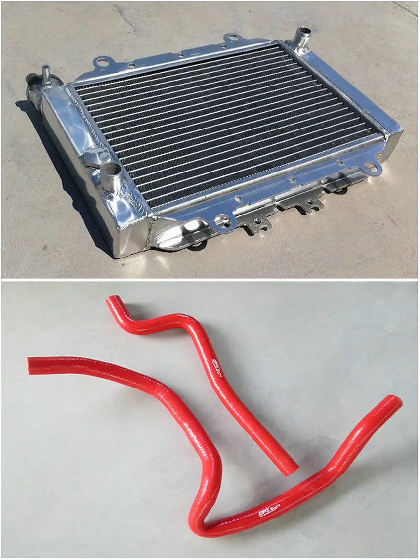 Aluminum Radiator &hose for YAMAHA GRIZZLY 400 450 03 10 04 05 06 07 08