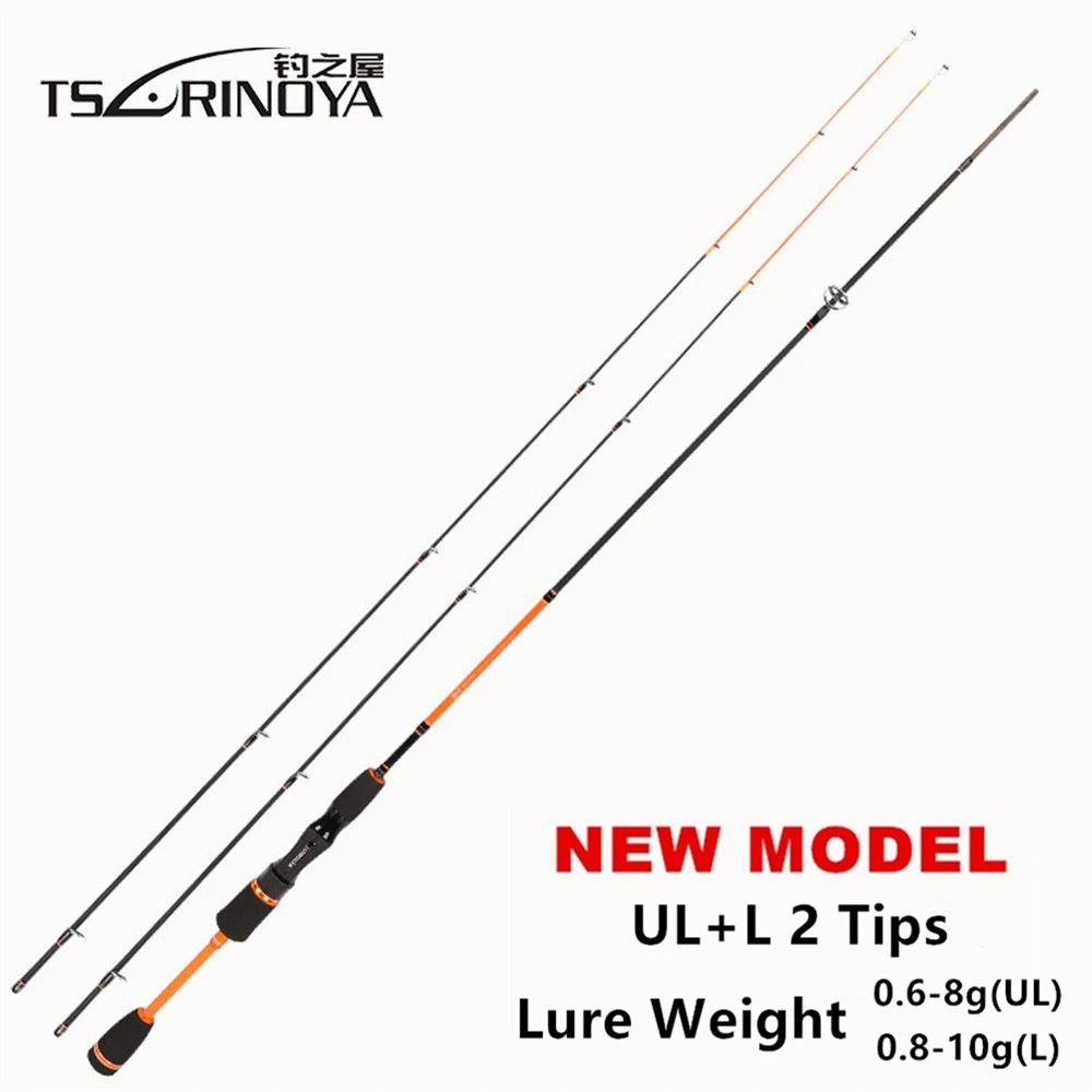 Tsurinoya الفرح معا iv 1.8 متر ul + l مضيئة 2 نصائح ليلة الصيد الغزل قضيب فائقة ضوء c.w 0.6-8 جرام ألياف الكربون الصيد قضيب