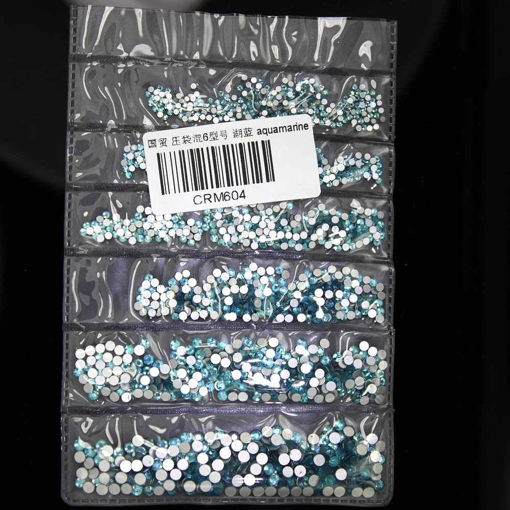 31 цвет, SS3-SS10, маленькие размеры, для дизайна ногтей, Хрустальные стеклянные стразы для ногтей, 3D, для украшения ногтей, драгоценные камни, низкая стоимость доставки, оптом - Цвет: Aquamarine color