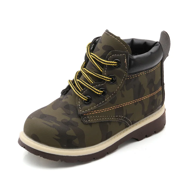 

Children Winter Shoes Kids Ankle Boots Camouflage Chelsea Boots Autumn Fashion Martin Boots for Boys