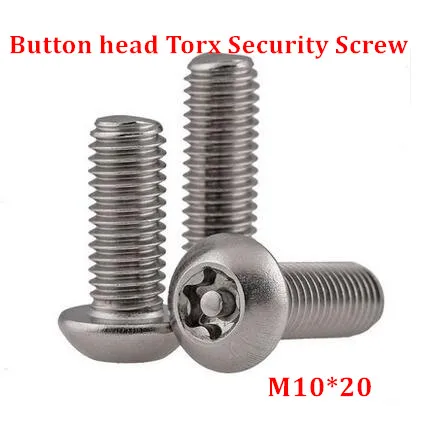 5 шт. M10 * 20 ISO7380 звездообразный ключ с защитой от взлома винты безопасности A2 из