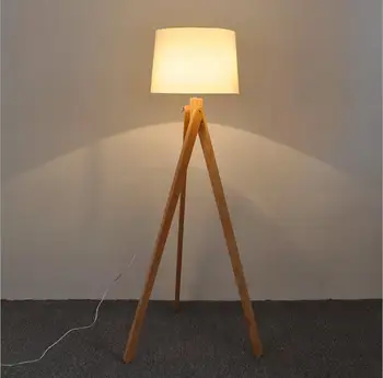 

A1 The Nordic modern minimalist art wind wood floor lamp bedside lamp tripod vertical study room floor lights MZ135