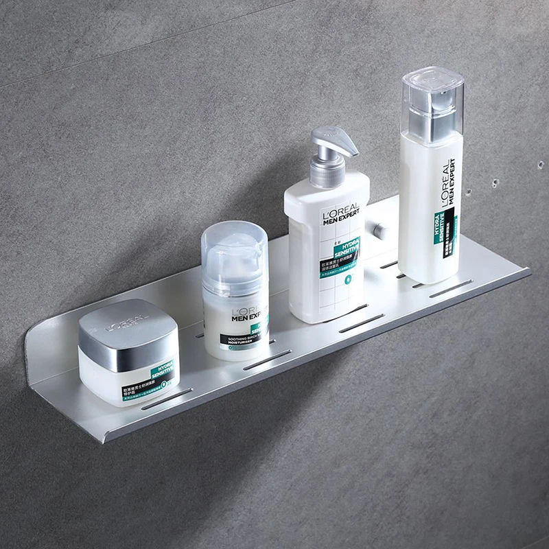 Nail Free Space Алюминиевые черные Серебристые полки для ванной комнаты кухонная