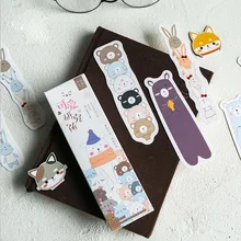 30 шт./кор. прекрасный завод подарочная бумага Stationery канцелярские Kawaii мультфильм закладки для офиса школьные поставки